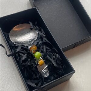 Silver and Multicolor Beaded Spoon